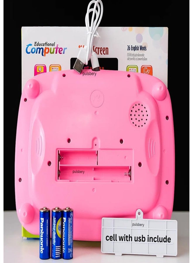 PULSBERY PULSEBERY Educational Learning Laptop Toy for Kids with LED Display & Sound Learn Alphabets, Numbers, Spelling, Animal Voice, Poem, Word, Q&A, Story, Habit (Multicolour, 3 Year+) - Image 4